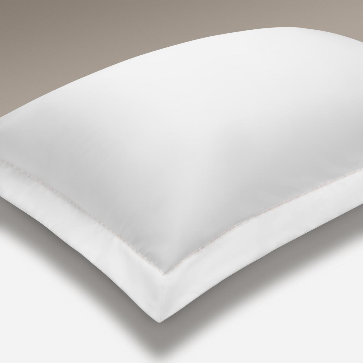 White / Silver Heritage Standard Oxford Pillowcase - White With Silver Trim | London & Avalon – image 2
