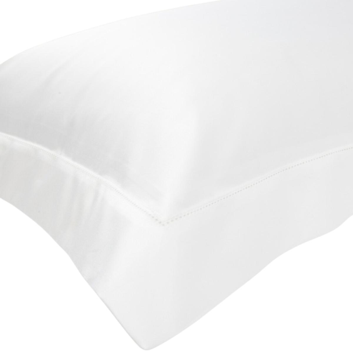 Hemstitch Standard Oxford Pillowcase - White Collection | London & Avalon – image 1