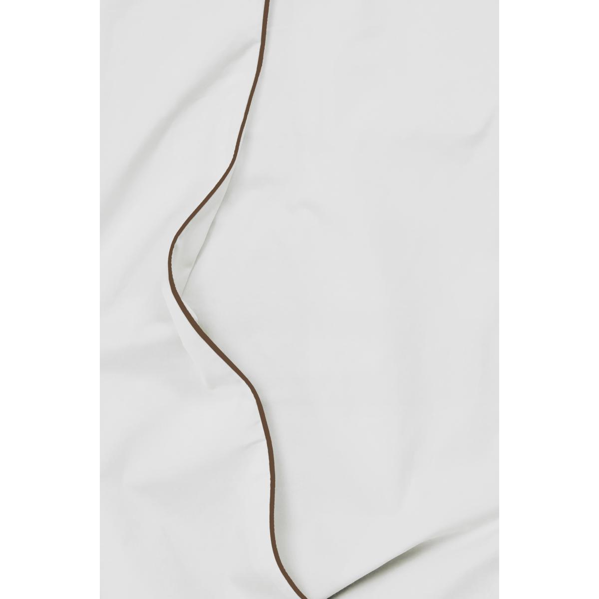 Neutrals / White / Brown Euro Pillowcase Pair In Contrast Edge, Prism With Carob Sutram – image 3
