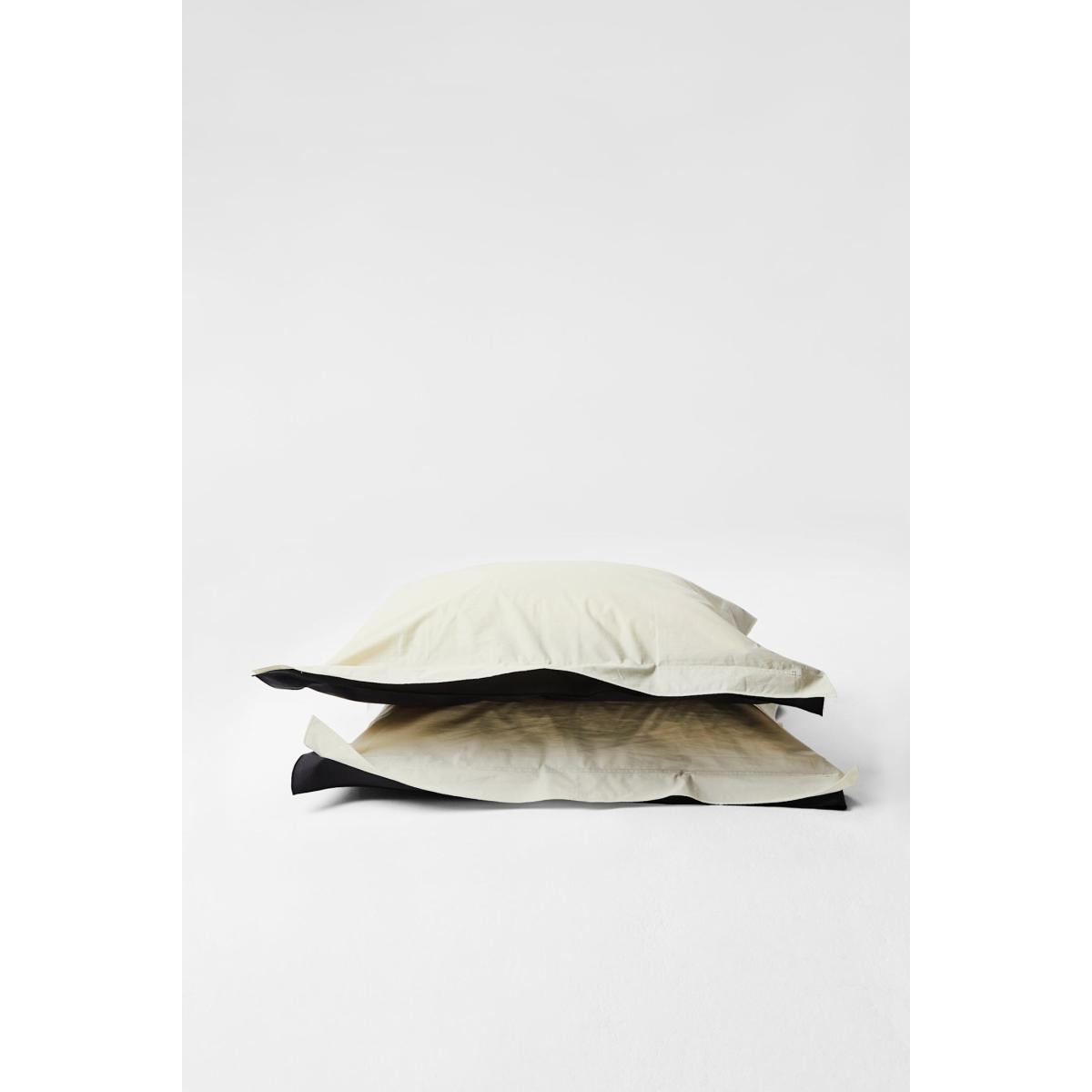 Neutrals / Black / White Pillowcase Pair In Bi Colour - Cinder & Canvas Sutram – image 2