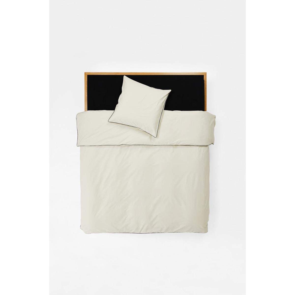 Neutrals / Black / White Euro Pillowcase Pair In Contrast Edge, Canvas & Cinder Sutram – image 5