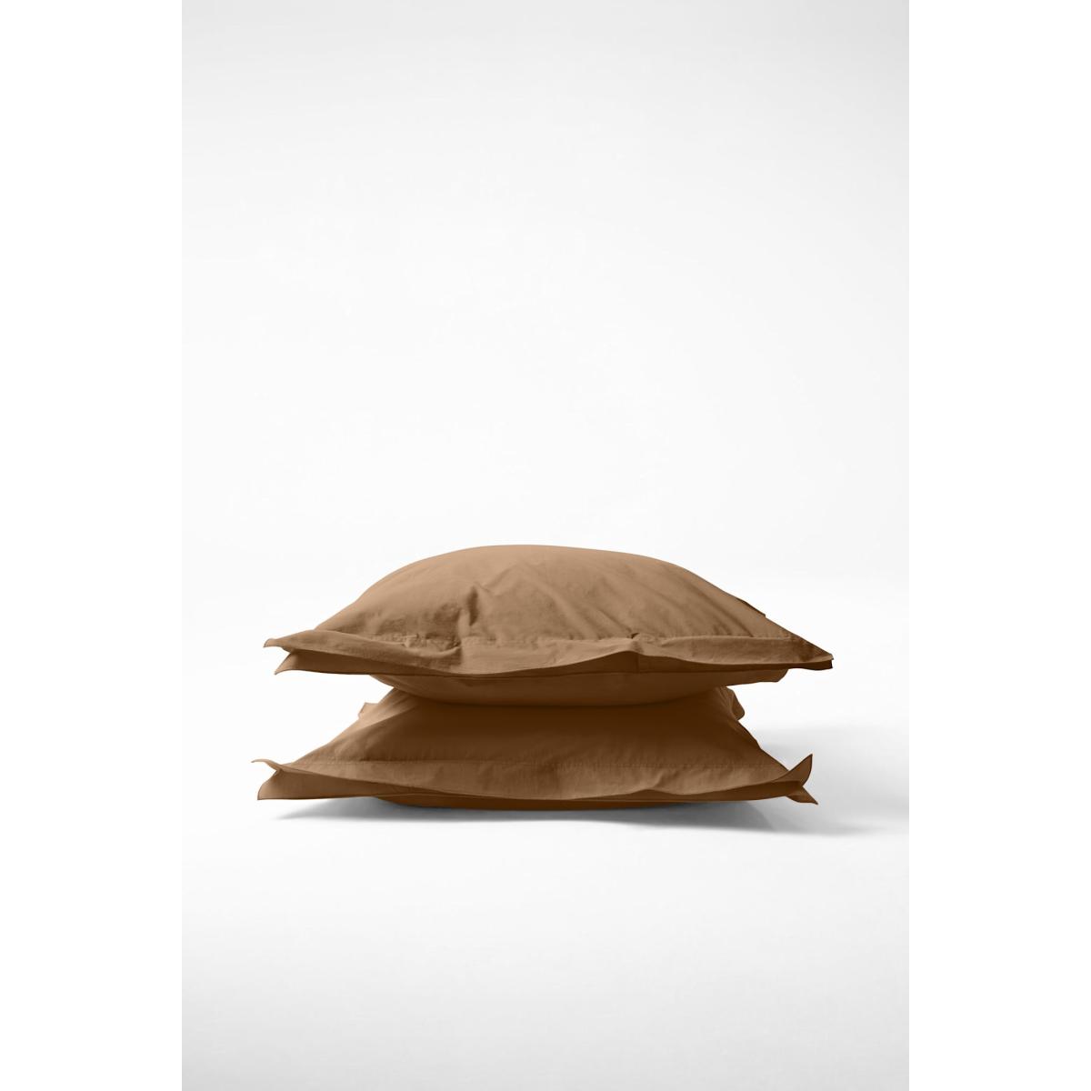 Brown Euro Pillowcase Pair In Carob Us Queen Sutram – image 2