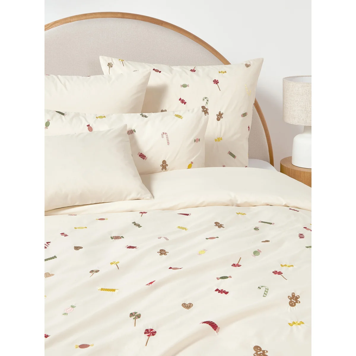 Cotton Percale Pillowcase Lolly with Christmas Embroidery – image 2