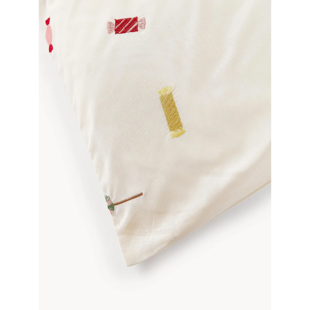 Cotton Percale Pillowcase Lolly with Christmas Embroidery – image 5