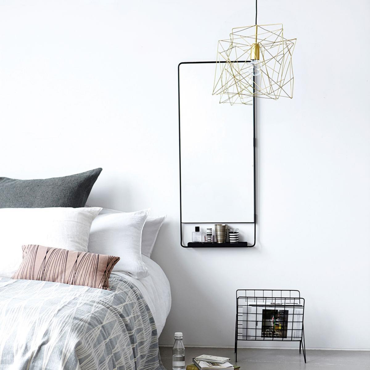 House Doctor - Chic Mirror with Shelf - Black - 45x110cm – image 2