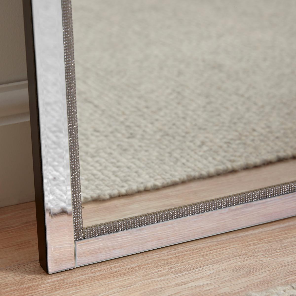 Diamante Full Length Mirror 165x40cm Silver – image 2