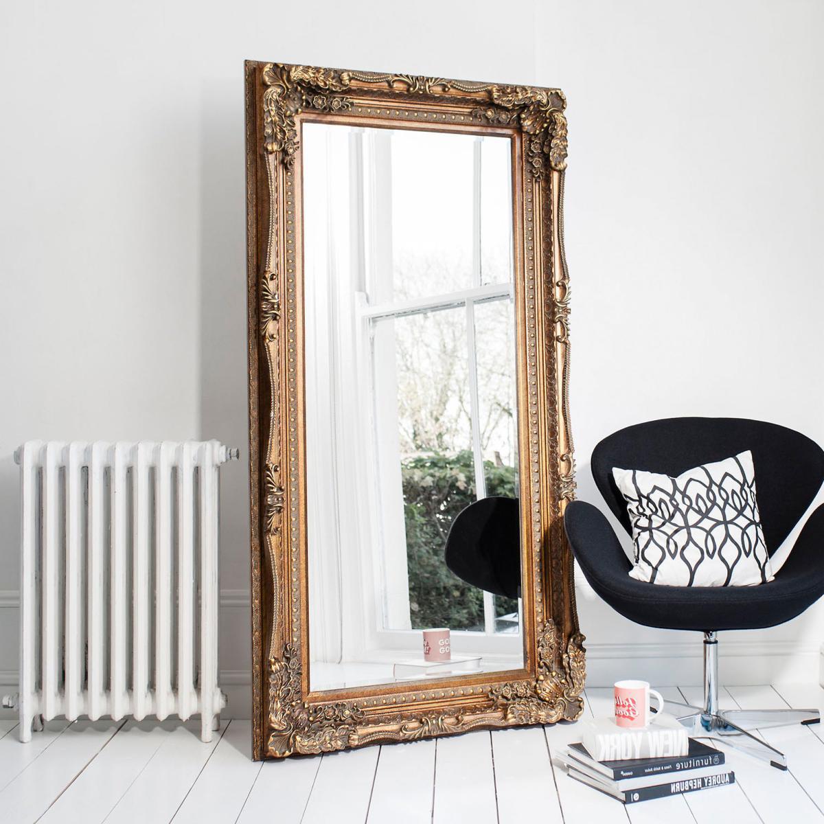 Louis Gold Effect 176x90cm Leaner Mirror Gold Effect – image 2