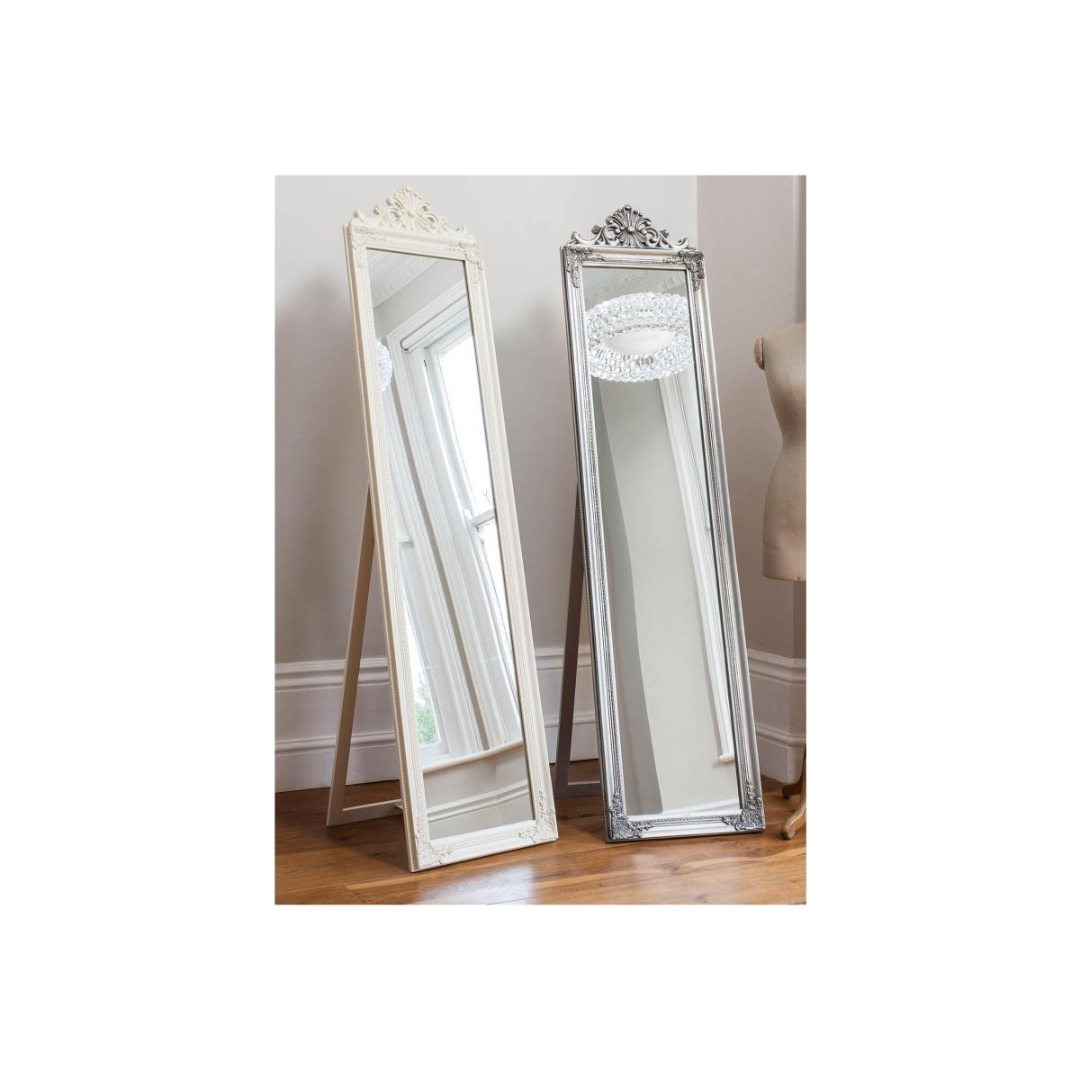 Lambeth Silver Effect 179x46cm Cheval Mirror Silver Effect