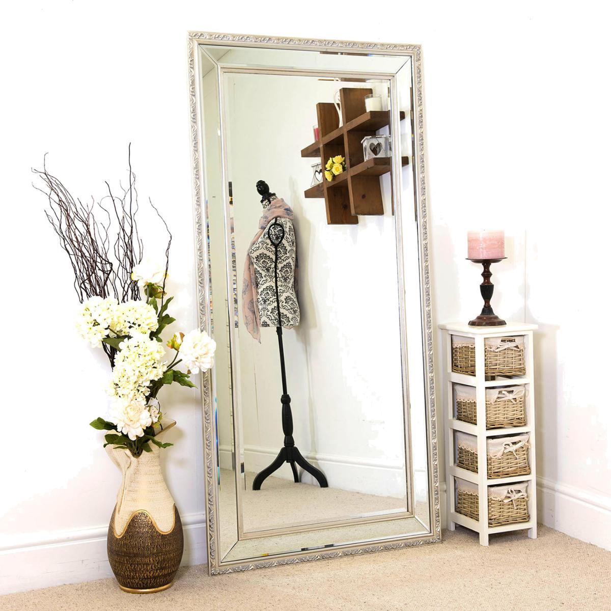 Anastasia Silver Effect Leaner Mirror Silver Effect – image 1
