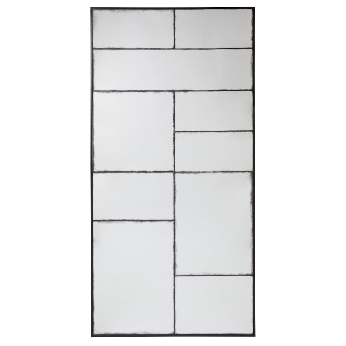 Distressed Window Black Leaner Mirror 180cm x 90cm Black – image 3