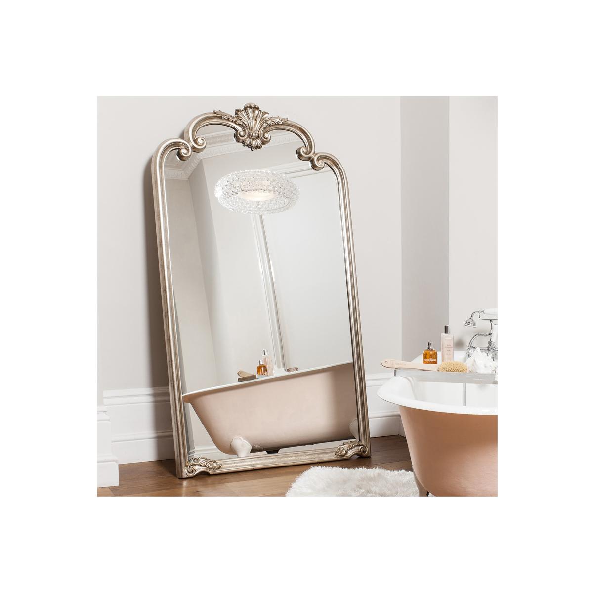 Silver Leaner Mirror 184cm by 104cm- Caspian house
