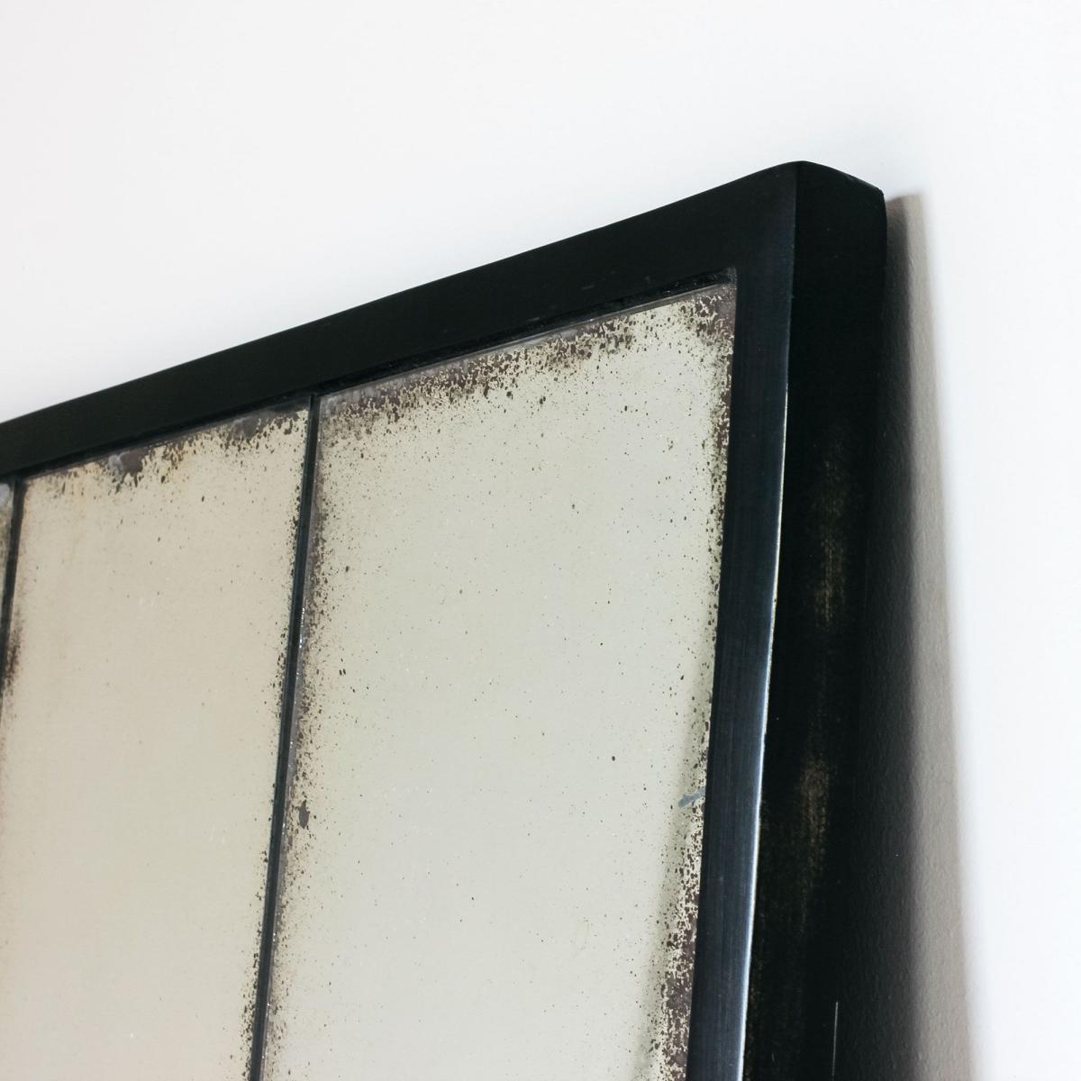 Black Antiqued Window Mirror – image 3
