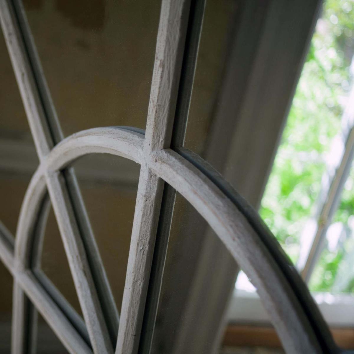 Grey Arched Window Mirror – image 3