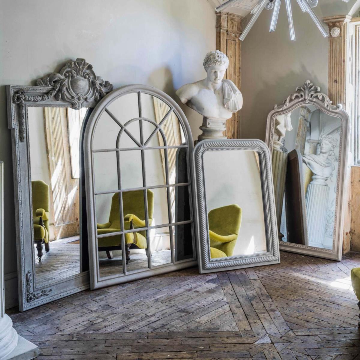 Grey Arched Window Mirror – image 4