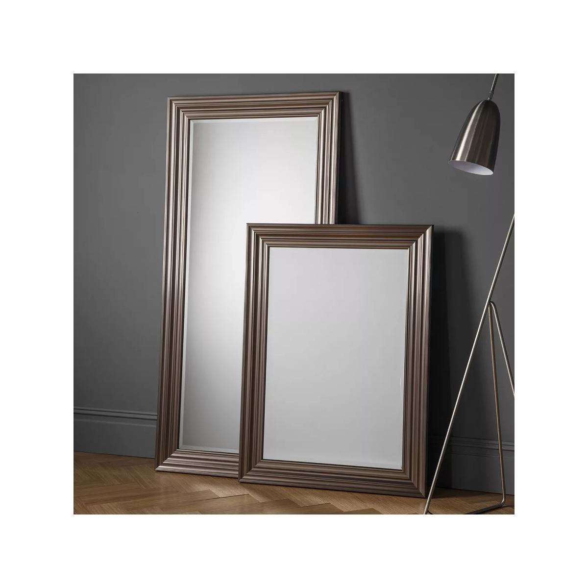 Erskine Rectangular Frame Leaner Mirror, 166.5 x 80.5cm, Pewter – image 2