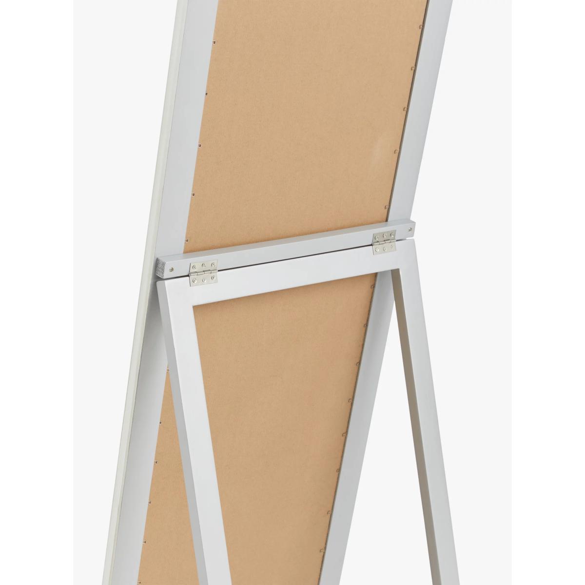 John Lewis Ribbed Wood Frame Cheval Mirror, 170 x 50cm, Silver – image 4
