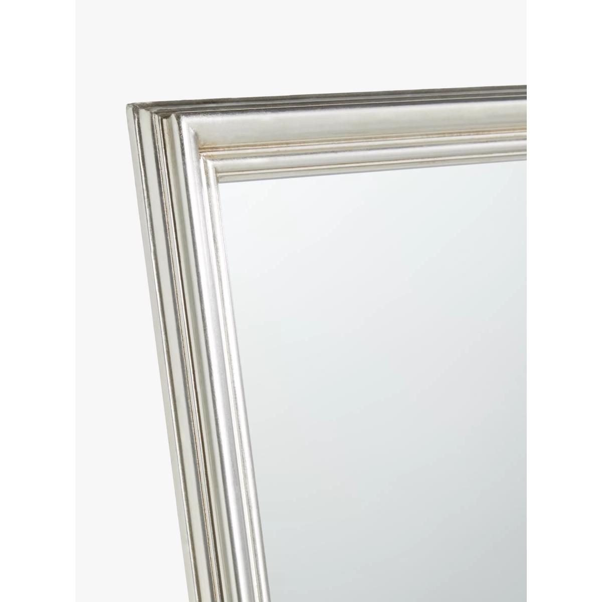 John Lewis Ribbed Wood Frame Cheval Mirror, 170 x 50cm, Silver – image 5