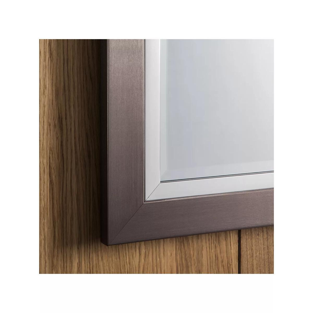Rylston Rectangular Frame Leaner Mirror, 155 x 66cm, Silver – image 3