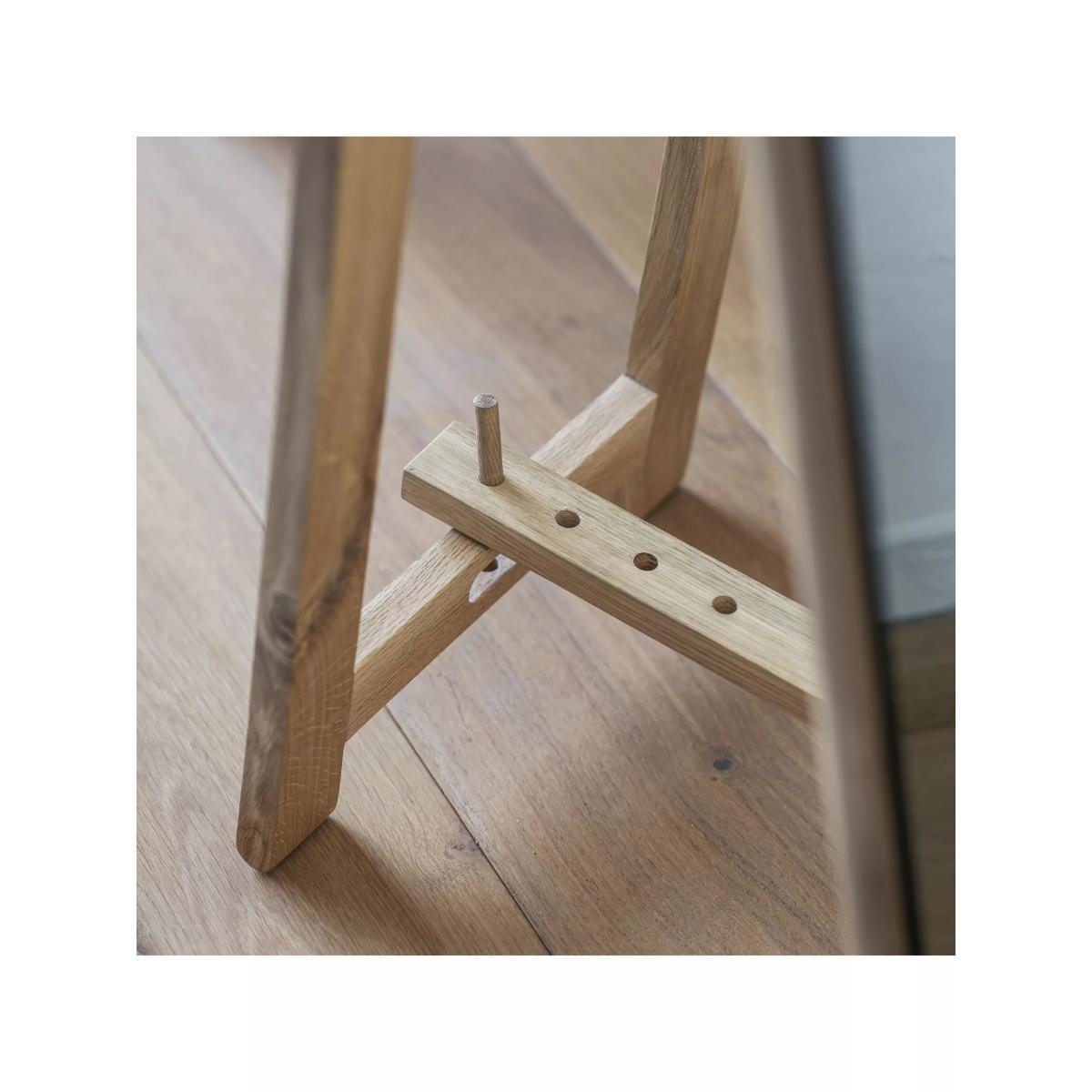 Kingham Oak Wood Cheval Mirror, 170 x 50cm, Natural – image 3
