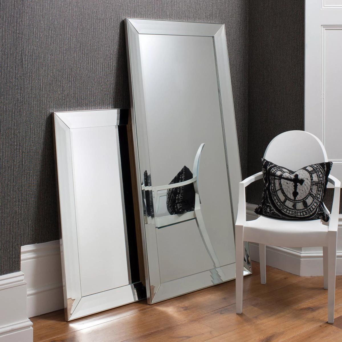 Modena Rectangular Leaner Mirror, Silver, 165 x 78.5cm – image 3