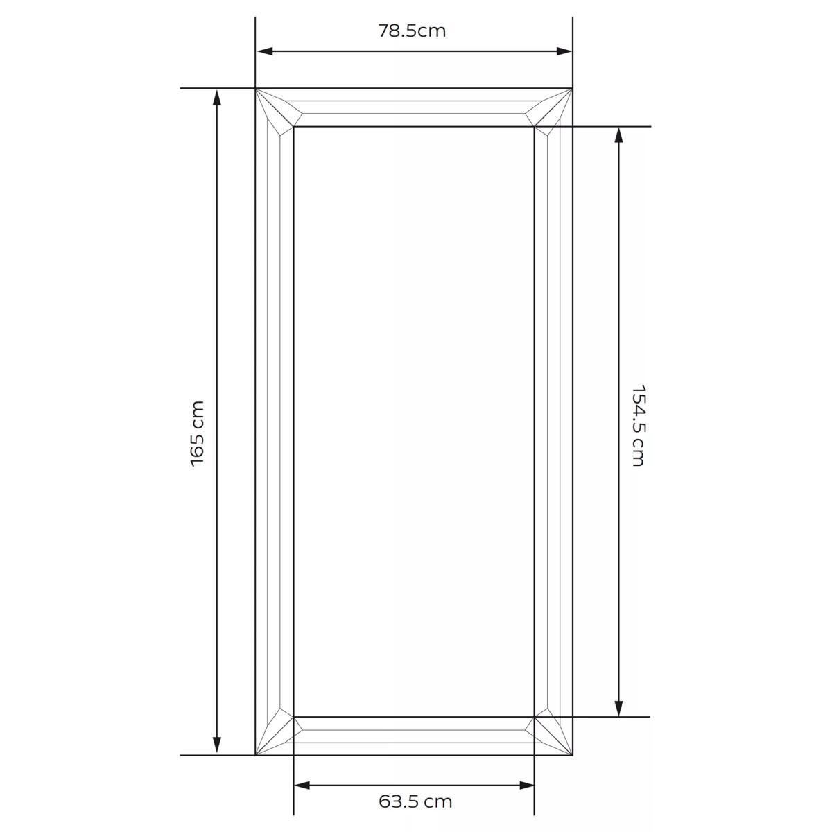 Modena Rectangular Leaner Mirror, Silver, 165 x 78.5cm – image 4