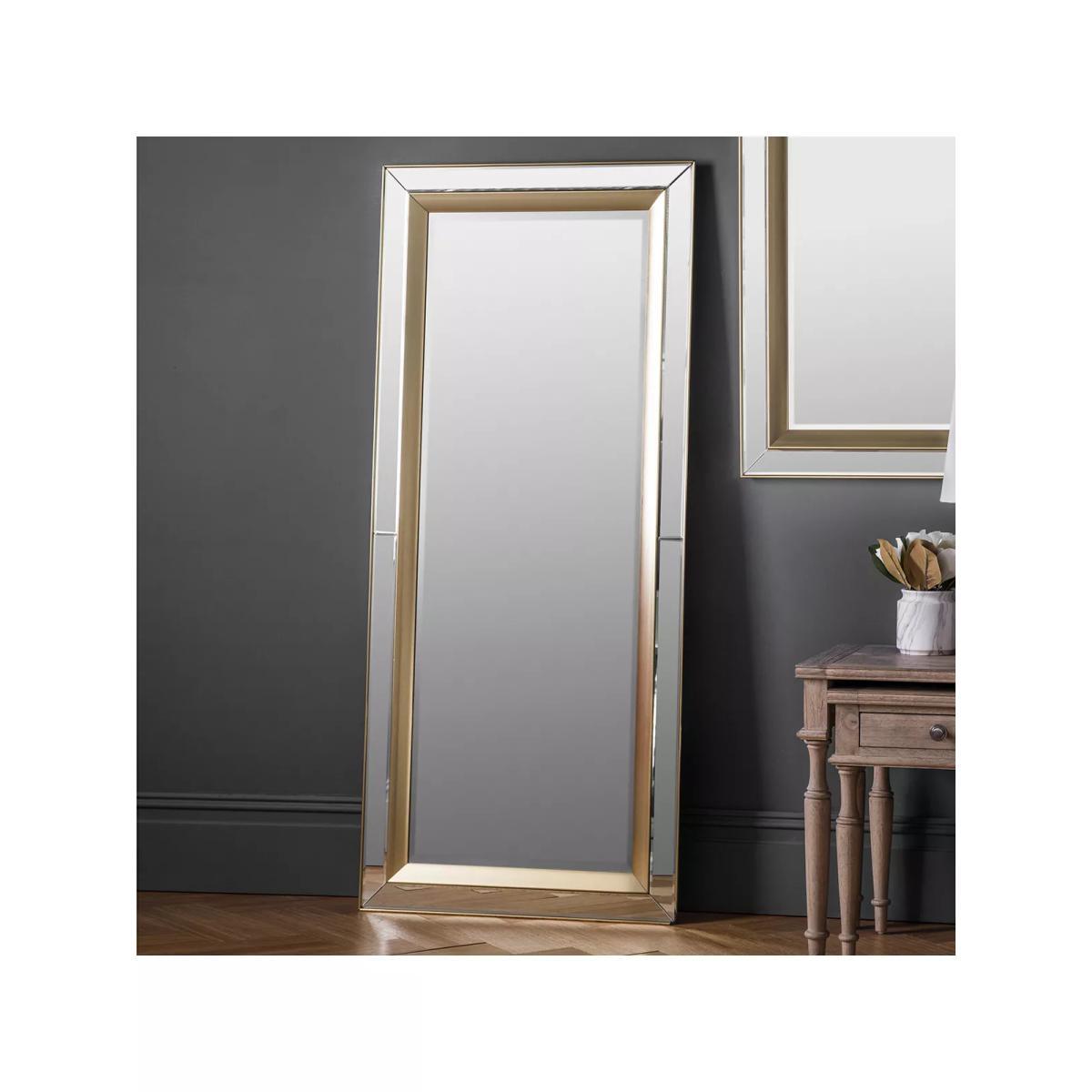 Phantom Rectangular Frame Leaner Mirror, 158 x 69cm, Gold – image 2