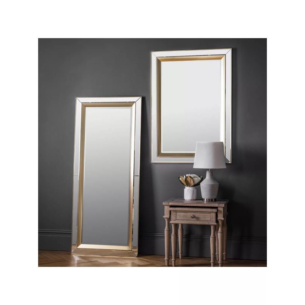 Phantom Rectangular Frame Leaner Mirror, 158 x 69cm, Gold – image 4