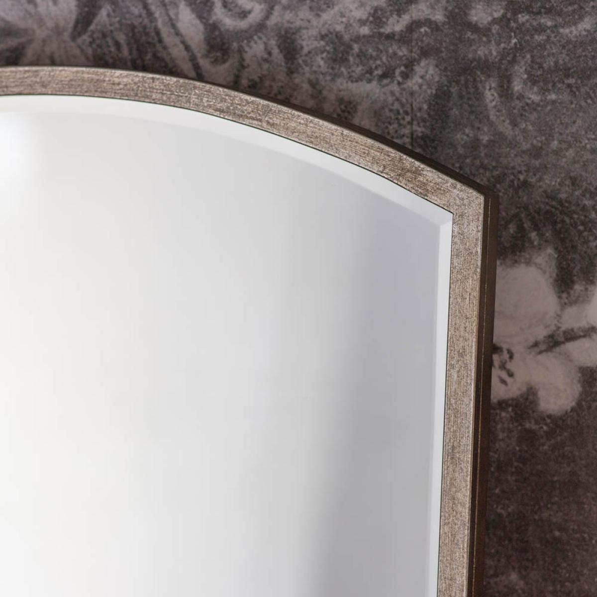 Riley Large Arched Full Length Mirror - Silver – image 3