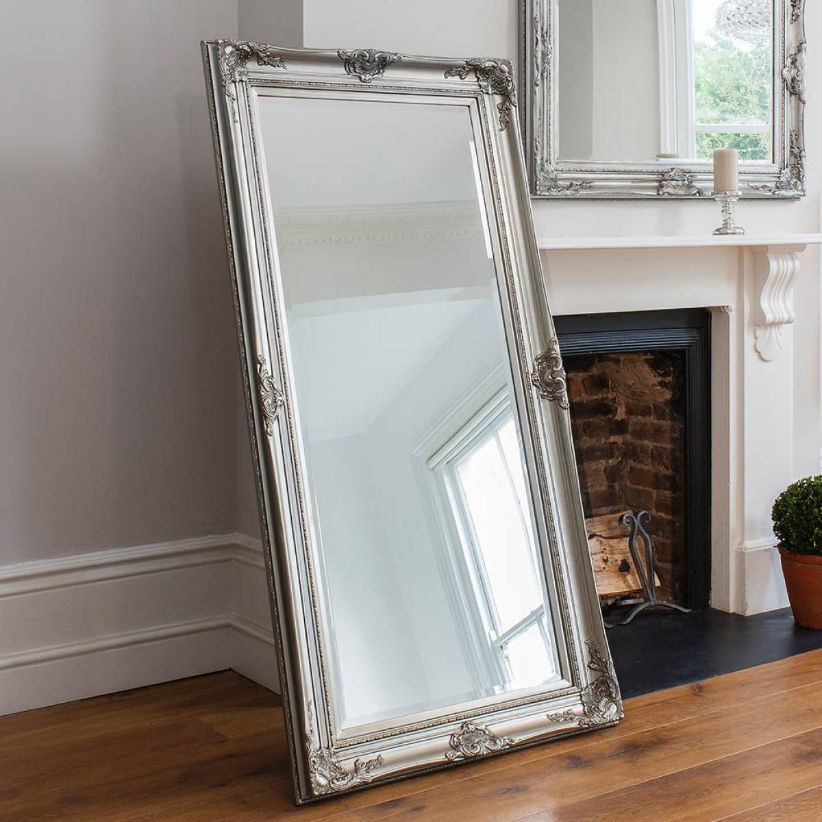 Jarrow Extra Large Rectangle Leaner Mirror - Silver – image 2