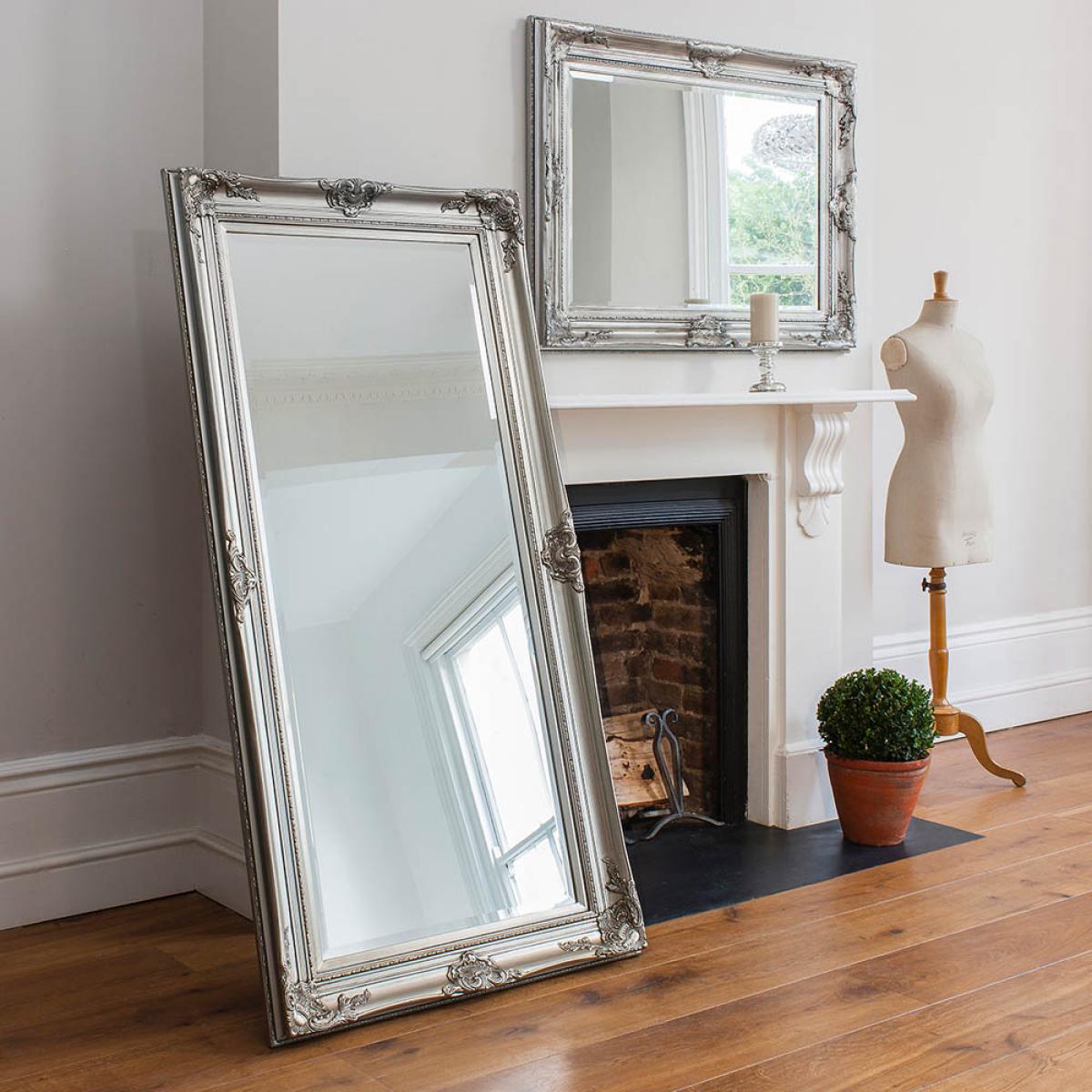 Jarrow Extra Large Rectangle Leaner Mirror - Silver – image 3