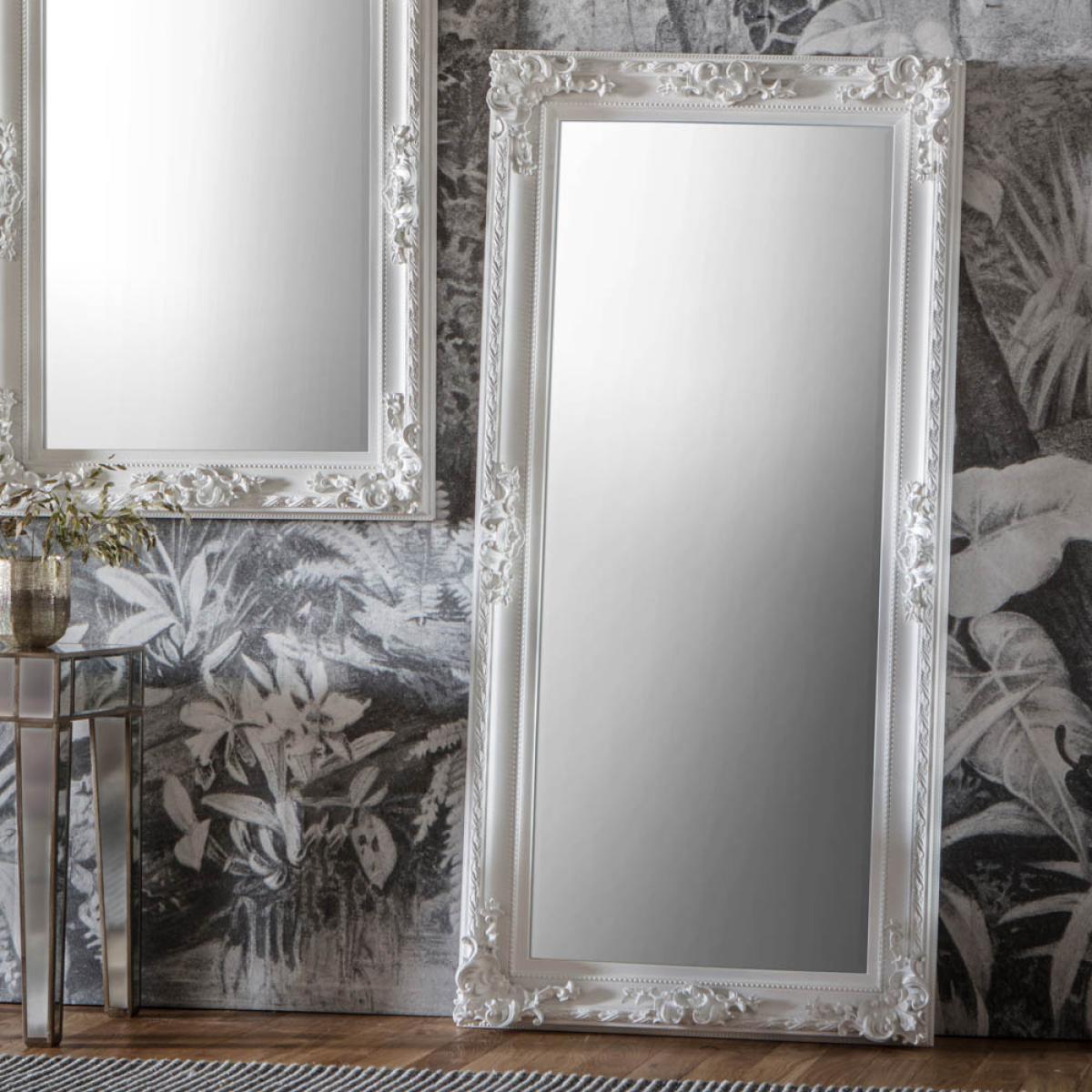 Cary Extra Large Rectangle Leaner Mirror - White – image 2