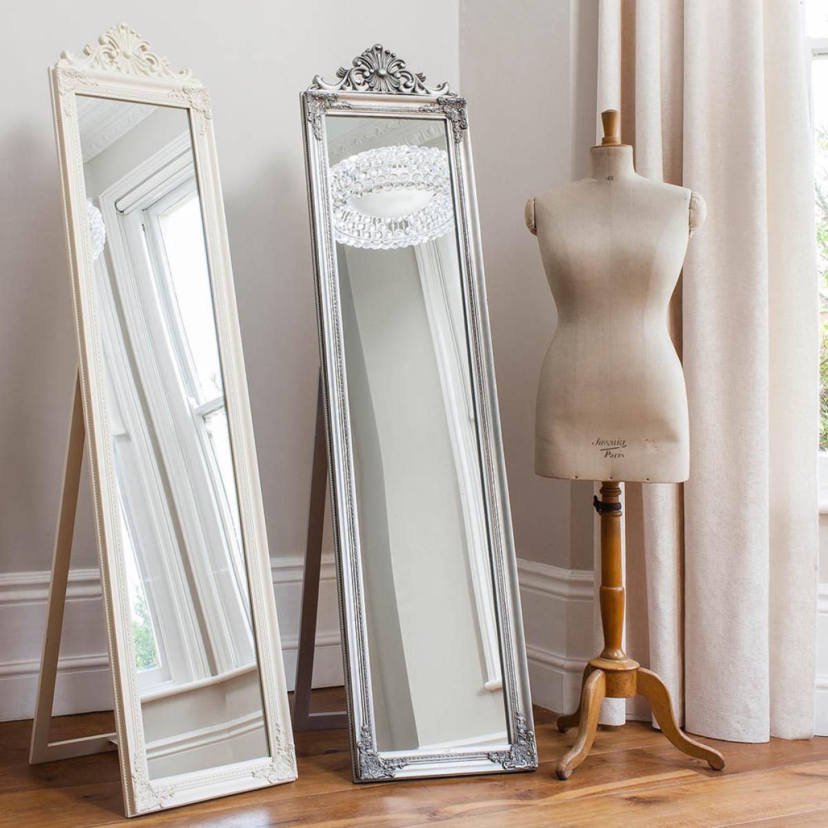 Edgware Extra Large Rectangle Cheval Mirror - Silver – image 2