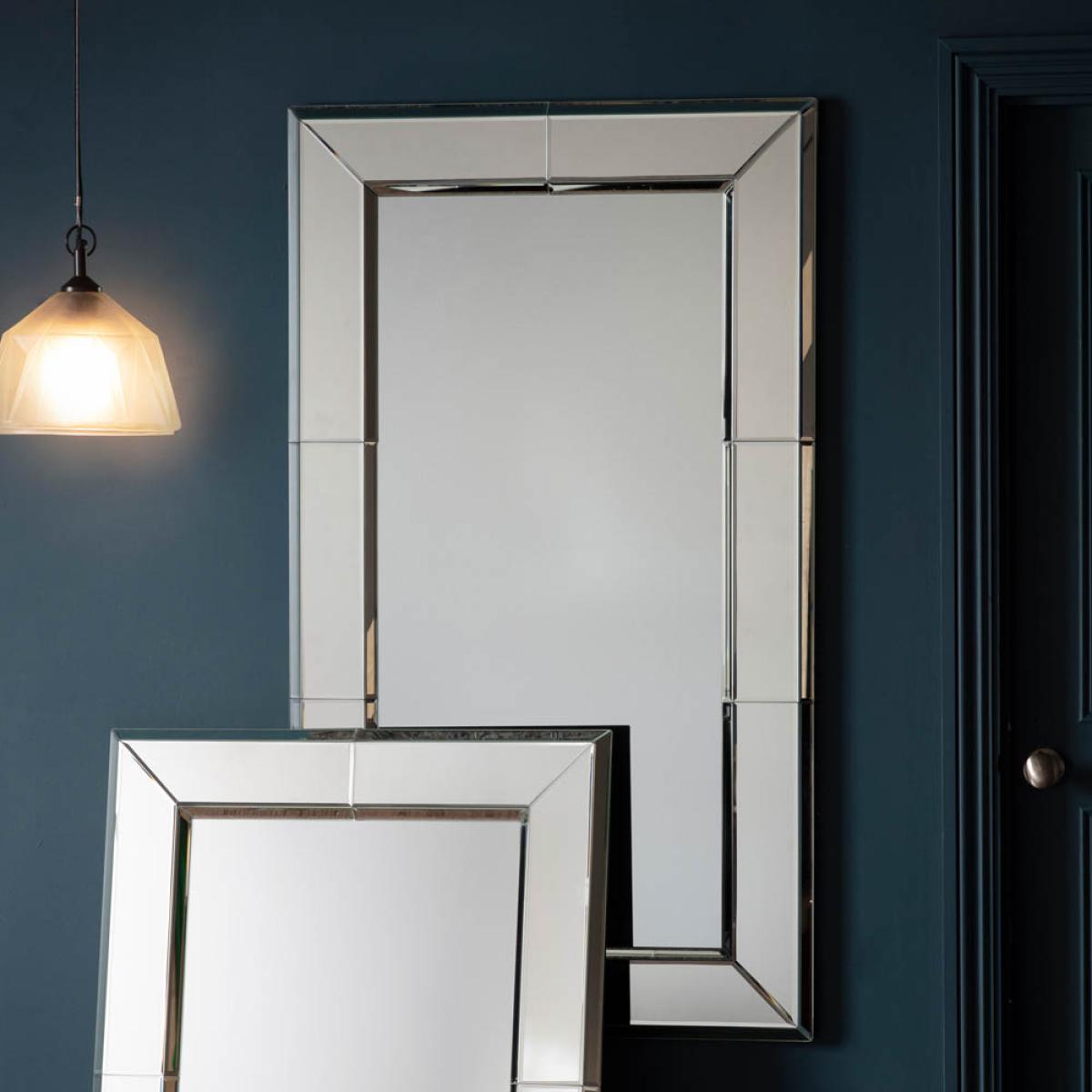 Birdie Large Rectangle Leaner Mirror - Silver – image 2