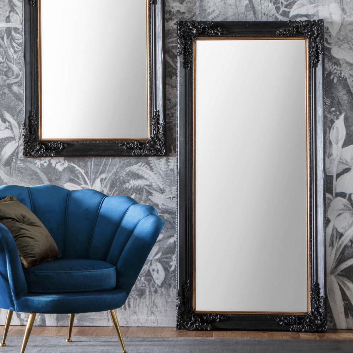 Chorleywood Extra Large Rectangle Leaner Mirror - Black – image 2