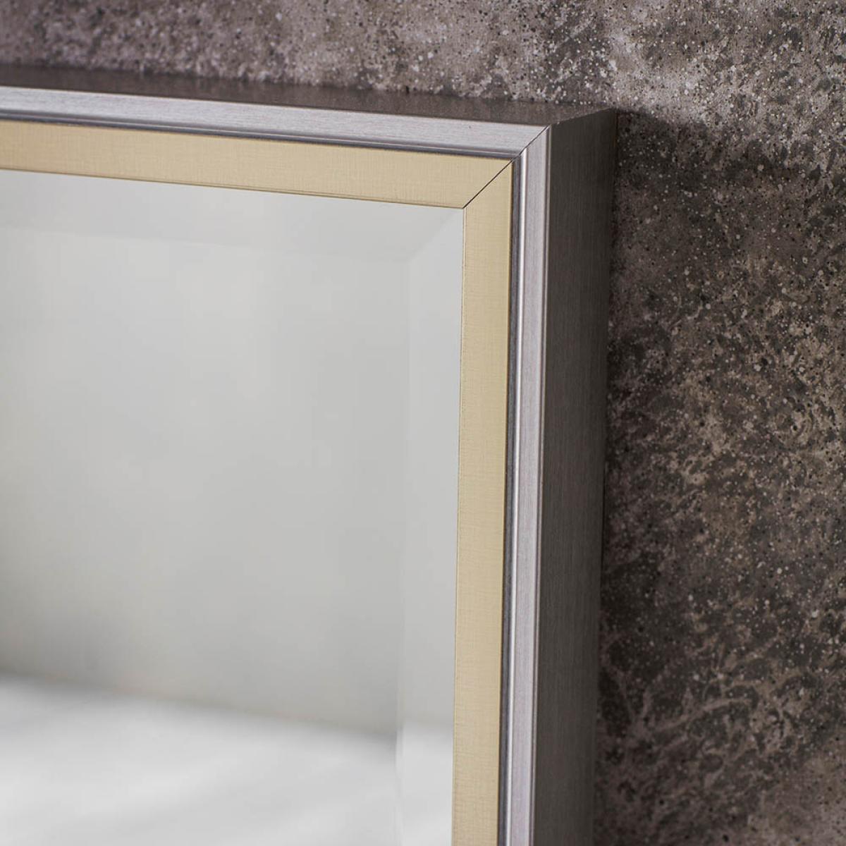 Arlesey Large Rectangle Leaner Mirror - Silver – image 3
