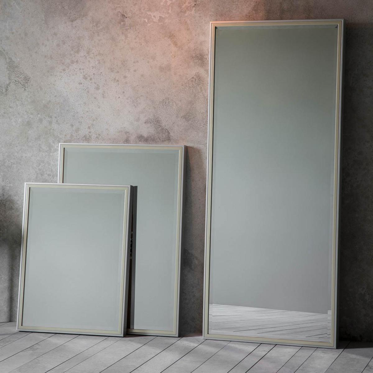 Arlesey Large Rectangle Leaner Mirror - Silver – image 4