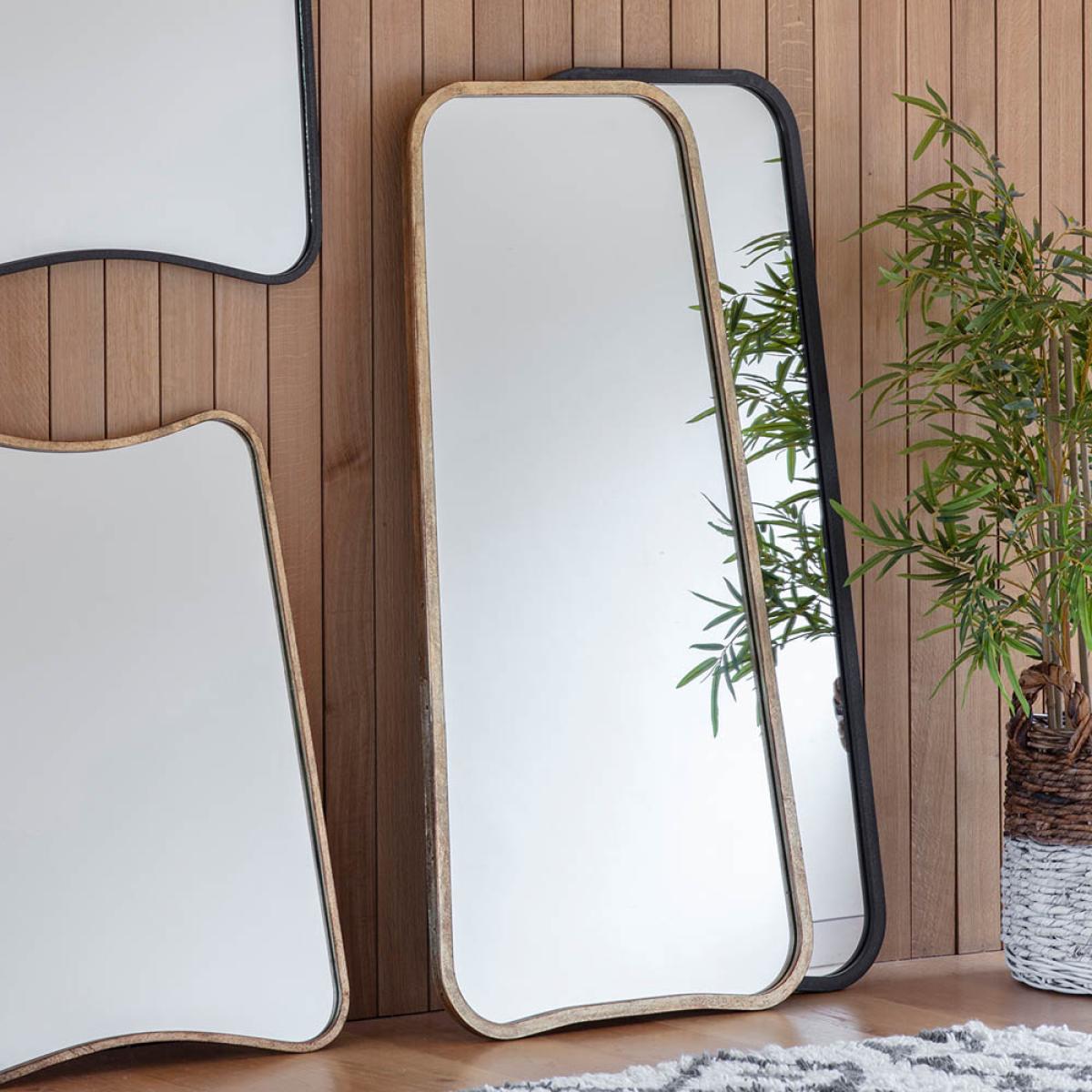 Willington Large Rectangle Leaner Mirror - Gold – image 3