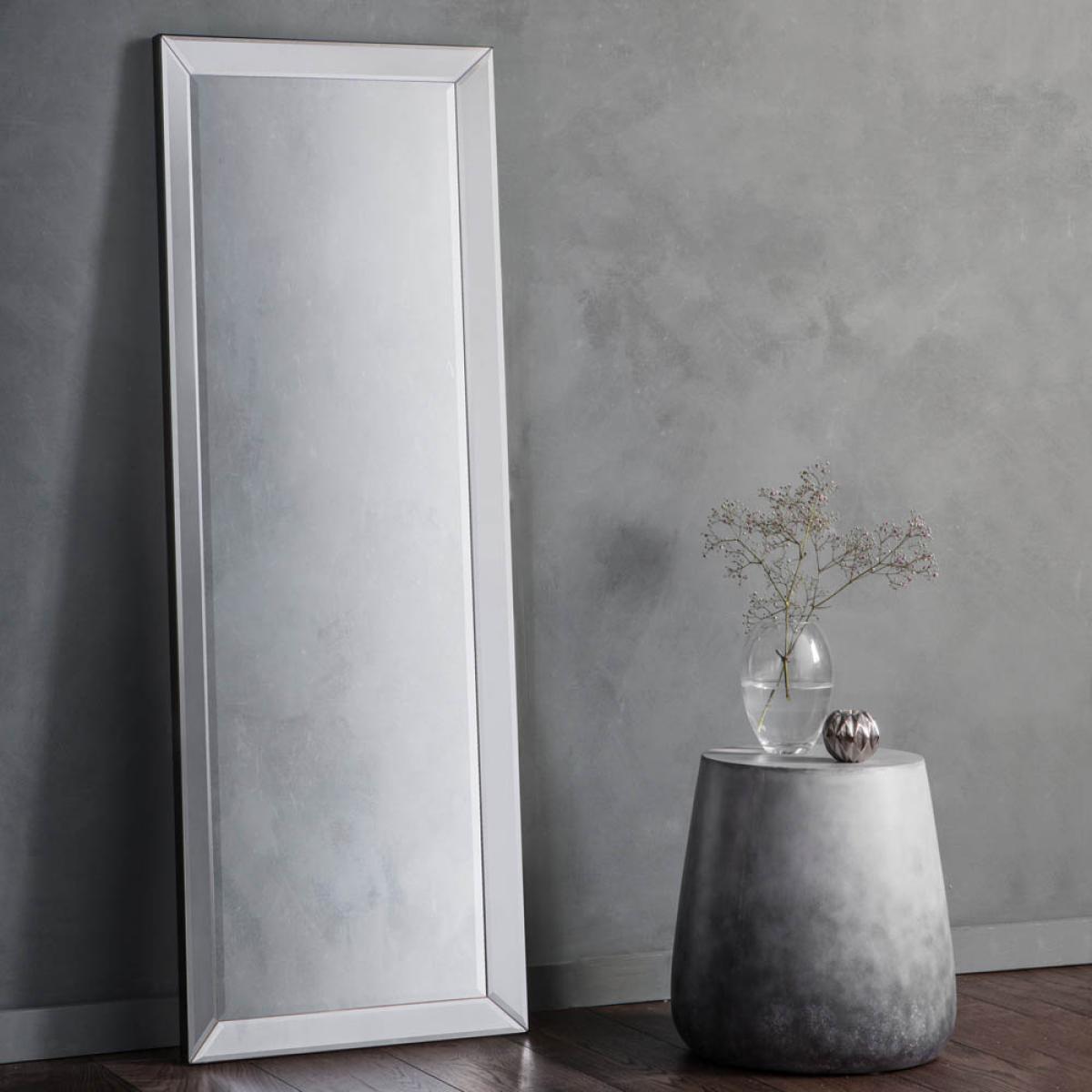 Layla Large Rectangle Full Length Mirror - Silver – image 2