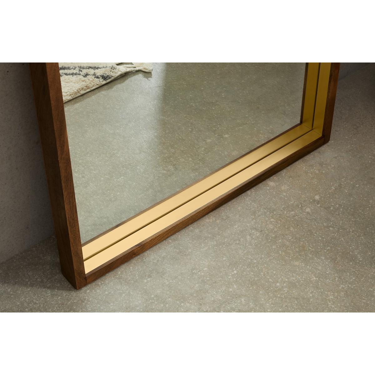 Emsworth Full Length Leaning Mirror, Extra Large 80 x 180cm, Mango Wood & Brass – image 4