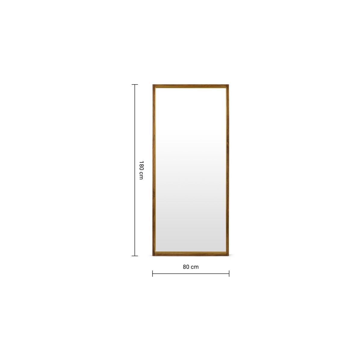 Emsworth Full Length Leaning Mirror, Extra Large 80 x 180cm, Mango Wood & Brass – image 7