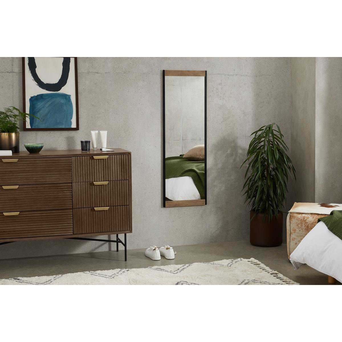 Maxine Full Length Mirror, 40 x 120cm, Mango Wood & Black – image 3
