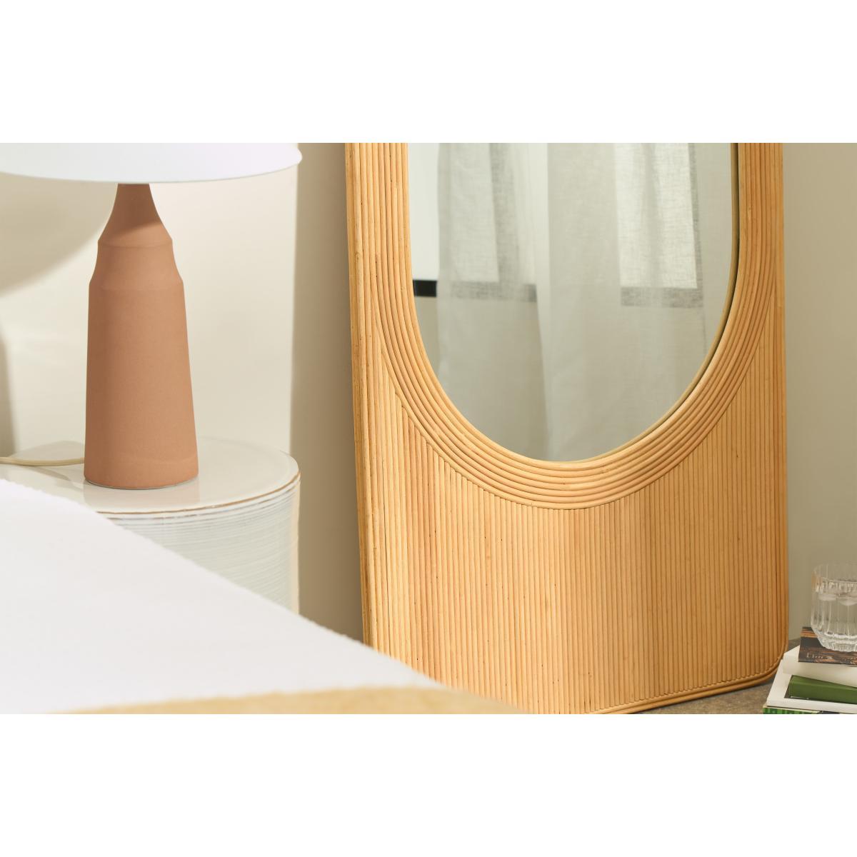 Karamo Leaner Mirror, 65 x 170 cm, Natural Rattan – image 4