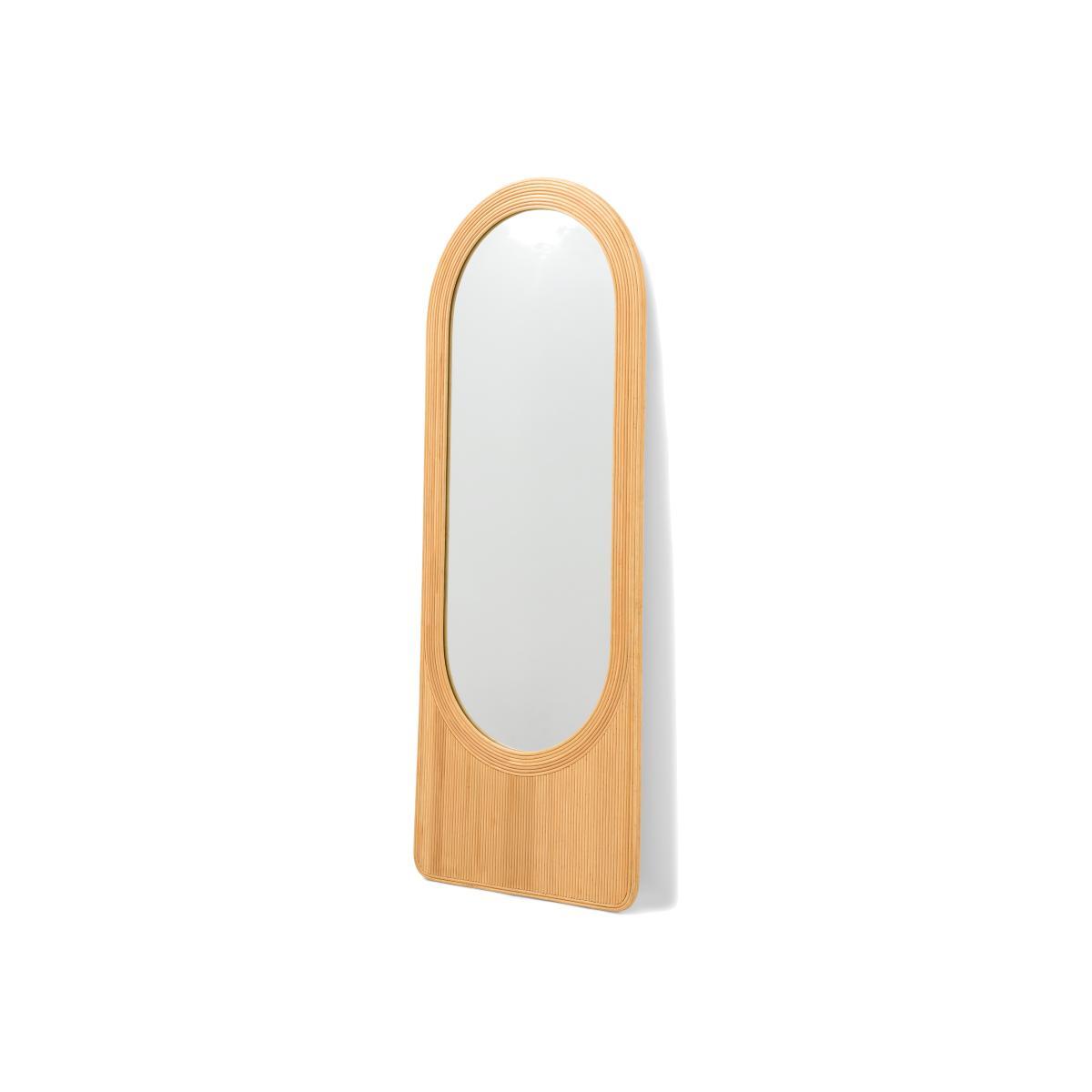 Karamo Leaner Mirror, 65 x 170 cm, Natural Rattan – image 1