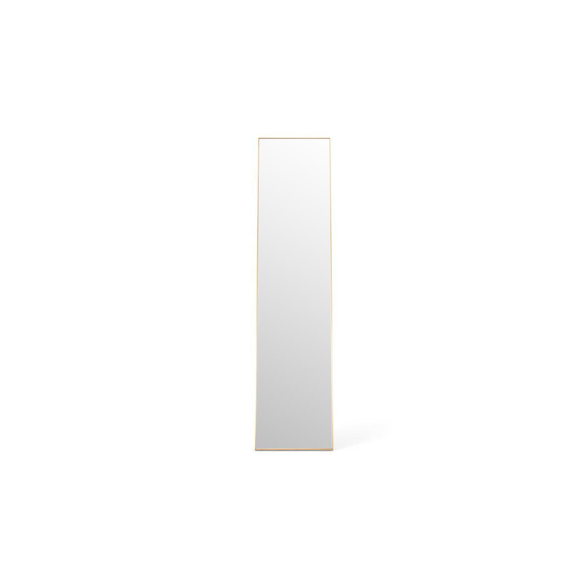 Quinton Large Freestanding Mirror with Rail, Brass – image 5