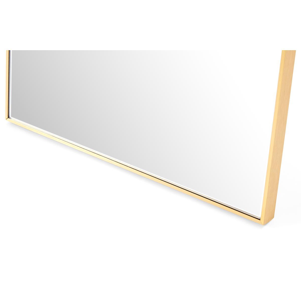 Quinton Large Freestanding Mirror with Rail, Brass – image 6