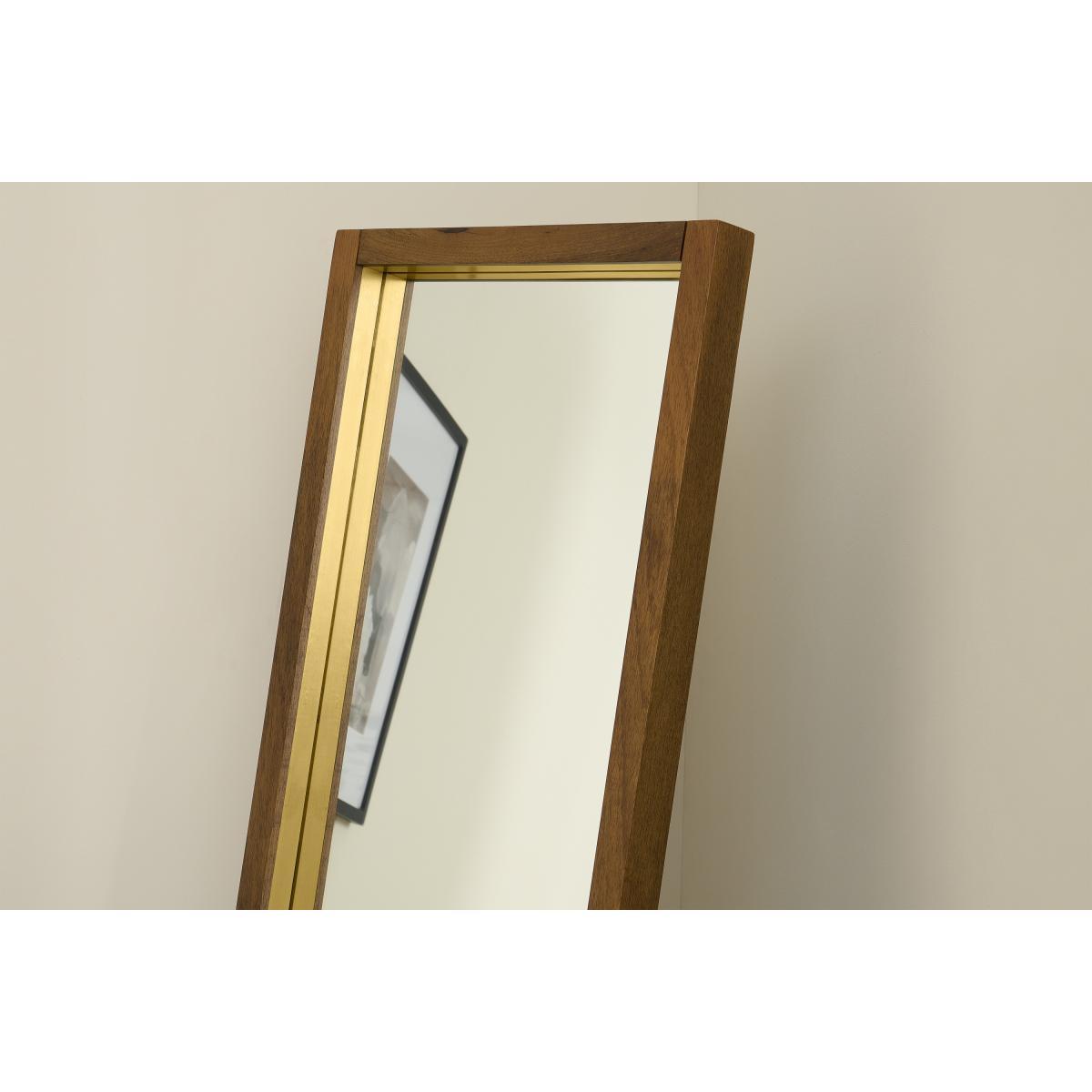 Emsworth Freestanding Mirror, 160 x 48cm, Mango Wood & Brass – image 4
