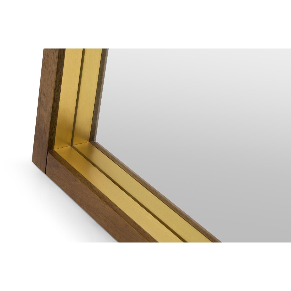 Emsworth Freestanding Mirror, 160 x 48cm, Mango Wood & Brass – image 5