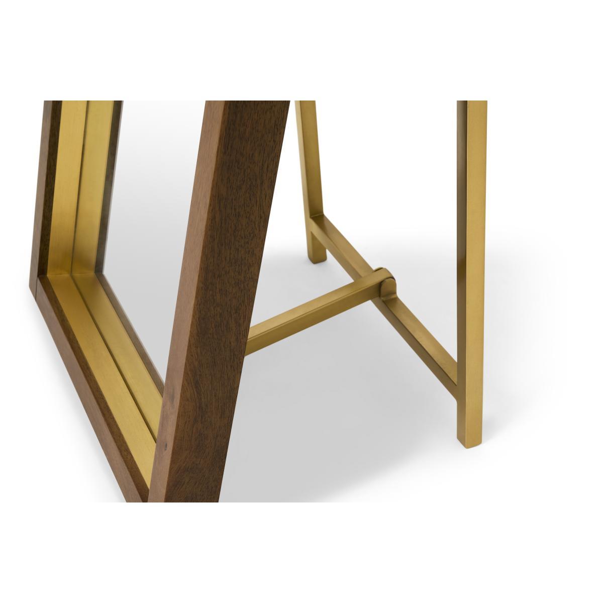 Emsworth Freestanding Mirror, 160 x 48cm, Mango Wood & Brass – image 6