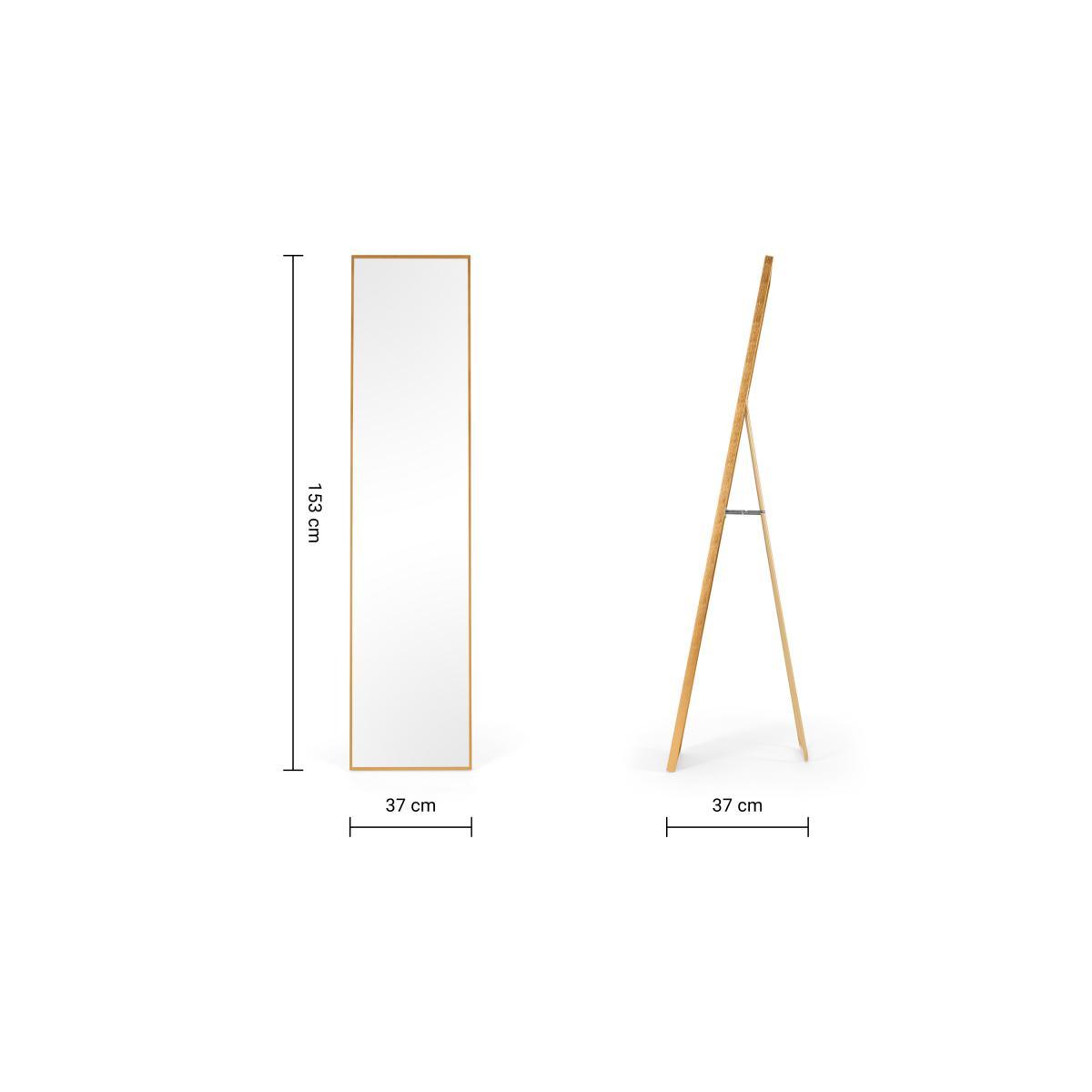 Parton Freestanding Full Length Mirror 35 x 151cm, Brushed Brass – image 8