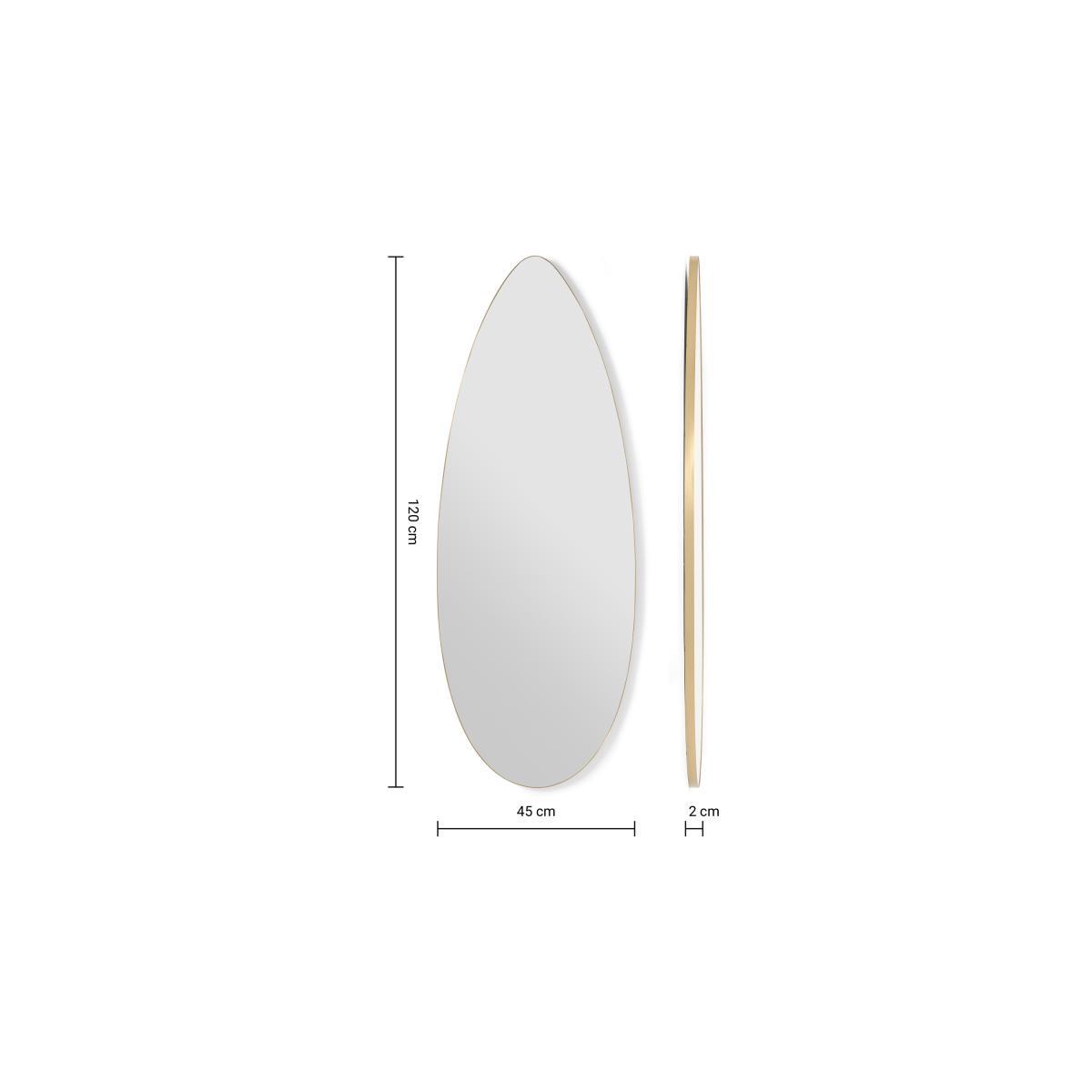 Arles Teardrop Full Length Mirror, 45 x 120 cm, Brushed Brass – image 7